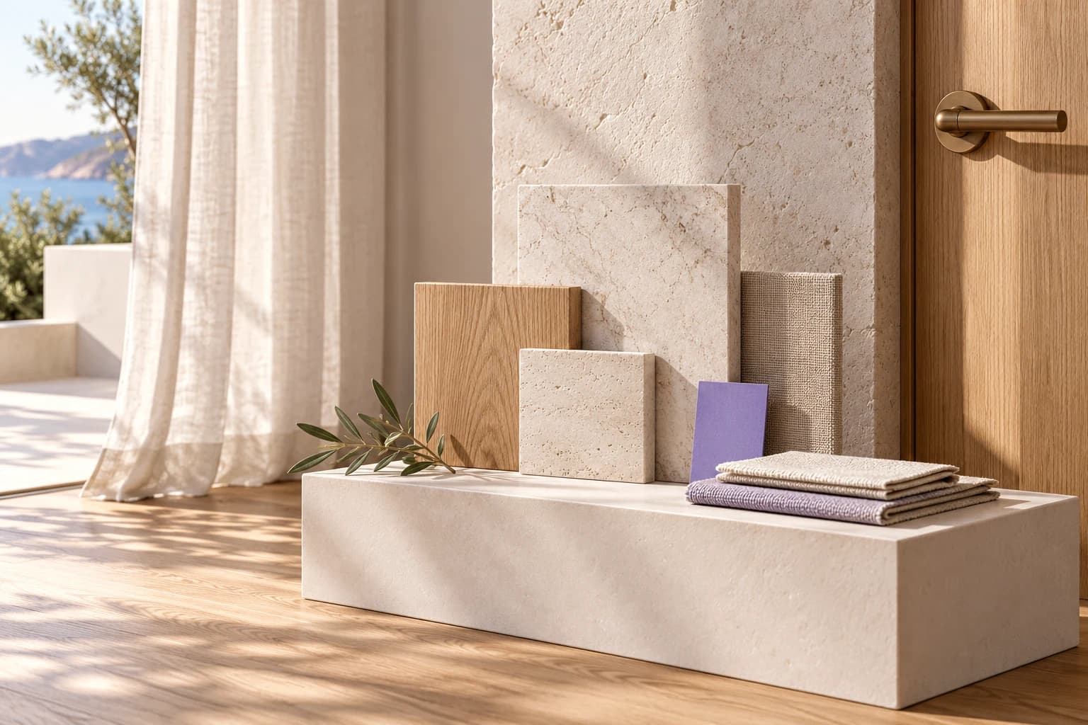Detalle de materiales y acabados interiores
